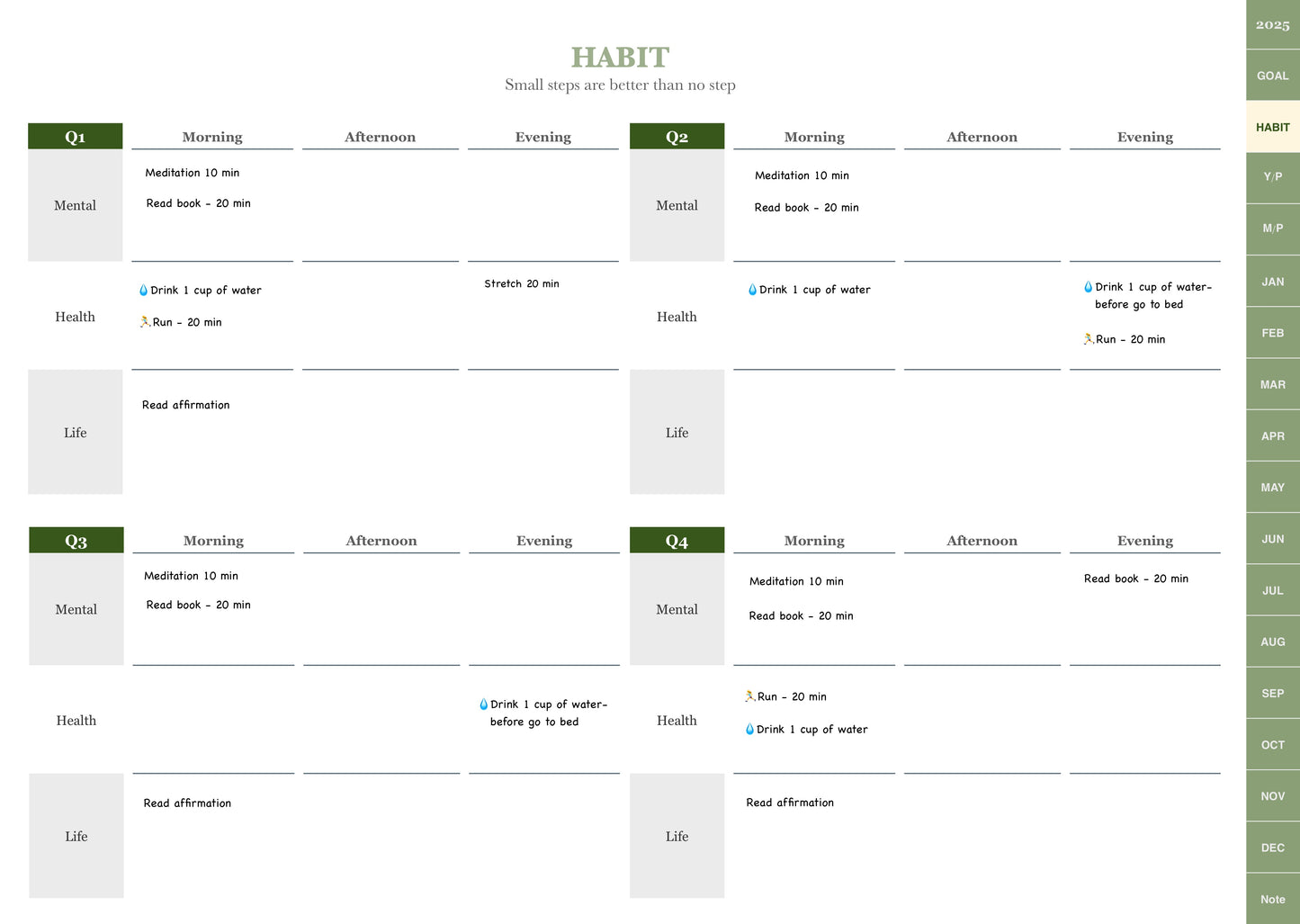 Simple 2025 Digital Planner (1 year)- Fill your 2025 with your story