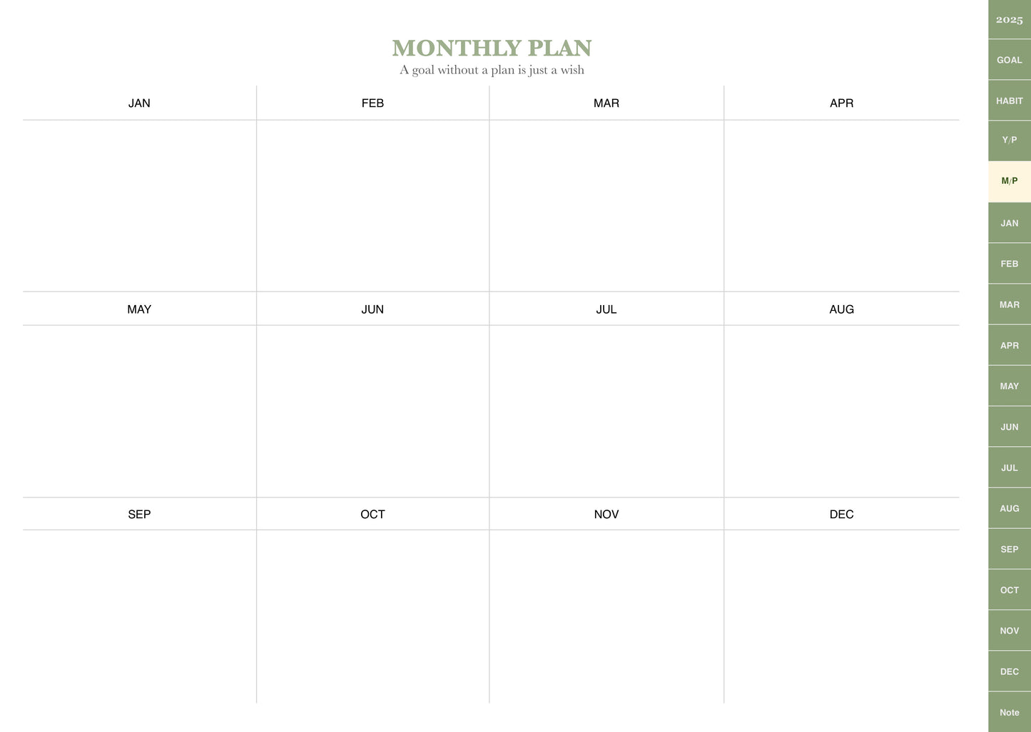 Simple 2025 Digital Planner (1 year)- Fill your 2025 with your story