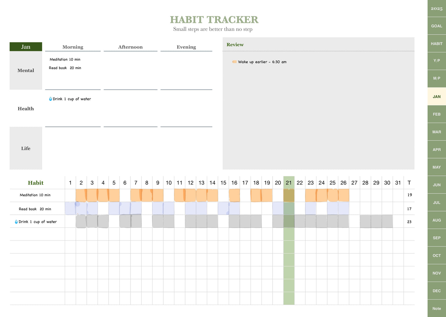 Simple 2025 Digital Planner (1 year)- Fill your 2025 with your story