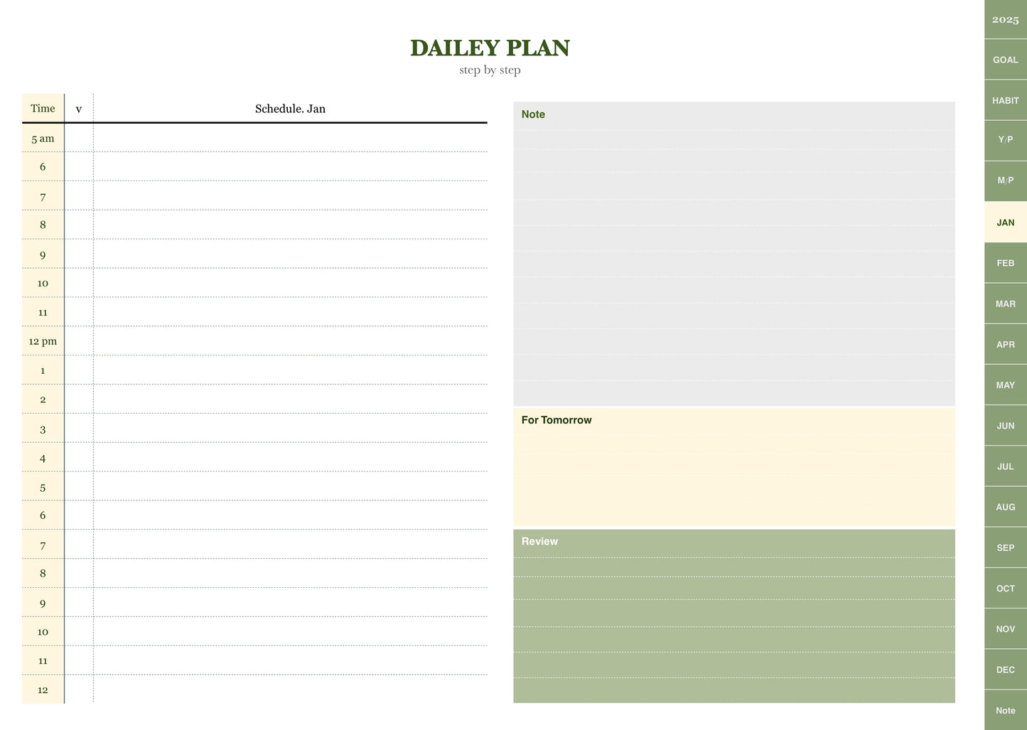 Simple 2025 Digital Planner (1 year)- Fill your 2025 with your story